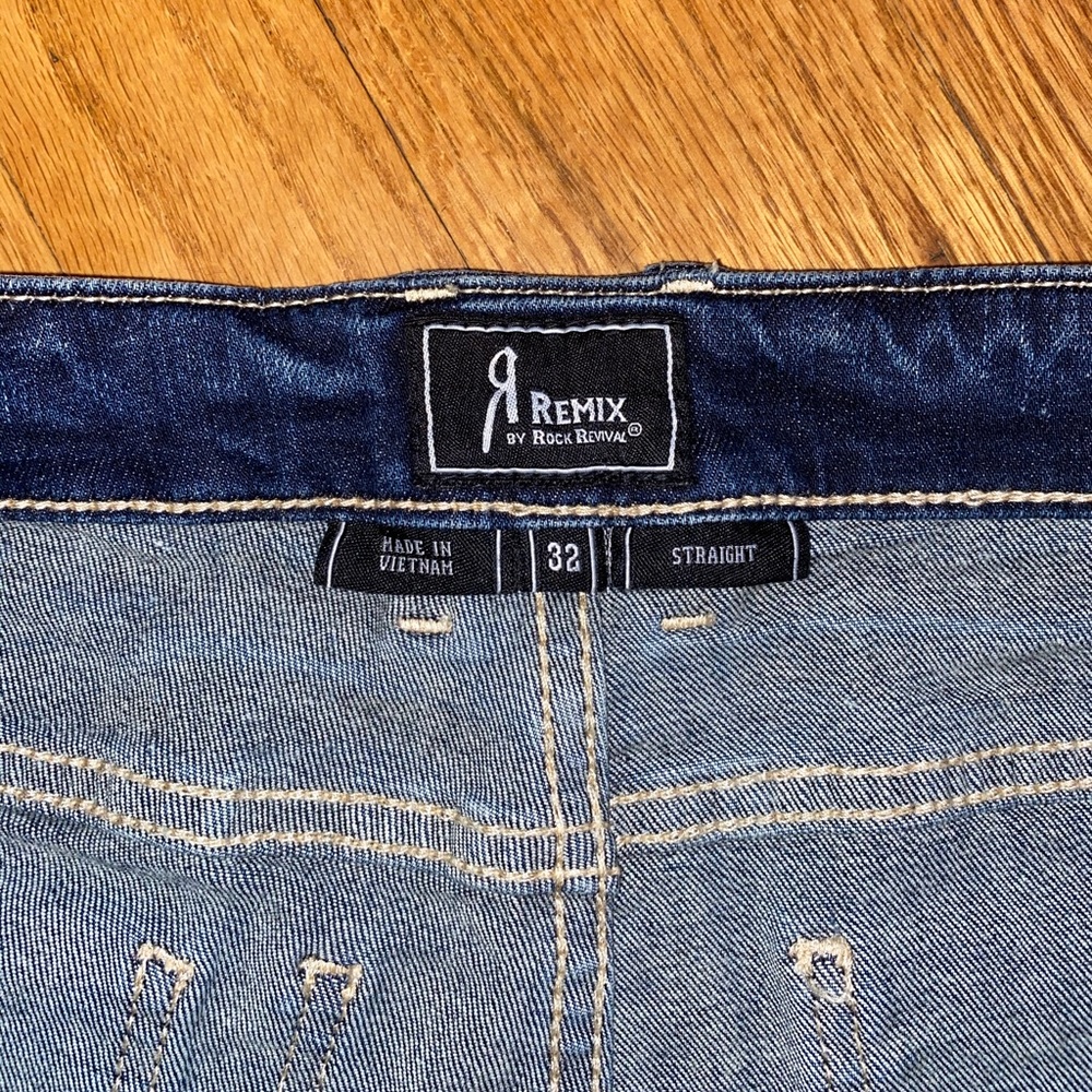 NWT REMIX by ROCK REVIVAL STRAIGHT LEG JEANS - Picture 5 of 8